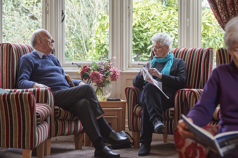 A welcoming lounge ready for visitors at Nettlestead